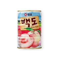 샘표 백도 통조림, 400g, 3개