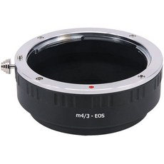 NinoLite EOS-M43 어댑터 EOSEF 렌즈를 마이크로 포서즈 카메라 바디에 부착하기 위한 어댑터 블랙, 1개