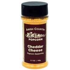 Amish Country Popcorn | Cheddar Cheese Popcorn Sea 아미쉬 컨트리 팝콘 | 체다 치즈 팝콘 시즈닝 - 5.1 온스 | 구식 비 GMO 및, 144g, 1개