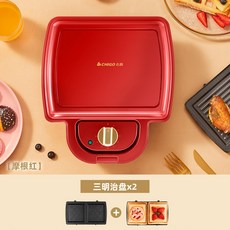 가정용 토스트 만들기 와플메이커 샌드위치 미니 붕어빵 틀 와플만드는법 더블, 레드 샌드위치판