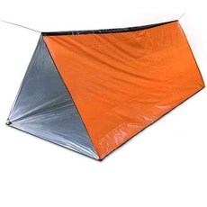 야외 방풍 방한 보온 담요 침낭 응급 대체 조난 재난 생존용품, 오렌지 텐트(240 150 cm), 1개