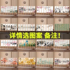 병풍 제사 한옥 고화 접이식 명절 수묵화 파티션 산수화, 1개