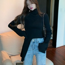 해외직구 여성니트 루즈핏 하이넥 니트 스웨터T5087