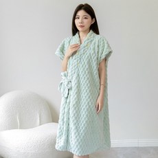 Ethel 목욕가운 여성 흡수성이 강함 골프샤워가운 가정용 목욕가운, 1개, 녹색
