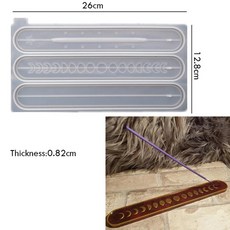 향 트레이 실리콘 몰드 석고 에폭시 수지 향 스틱 삽입 스틱 홀더 DIY 공예 제작에 적합한 금형 애쉬 수집가, 연한 초록색, 하나, 1개