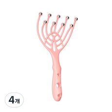 라포유 헤드 두피 볼 릴렉스 마사지기, 4개, 핑크