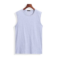 순면 코튼 민소매나시 남자 오버핏 와이드 루즈핏 농구공 운동 트레이닝 솔리드 이너