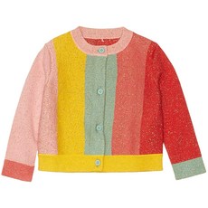 Stella McCartney Kids Baby Girl's Lurex Striped Cardigan Early (Infant)-B088MPVV49