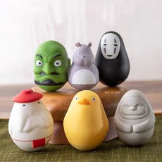 정품 미야자키 하야오 센과 치히로의 가오나시 오뚜기 인형 6종세트 피규어5cm, 1개