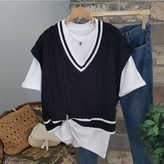 꽈배기니트조끼