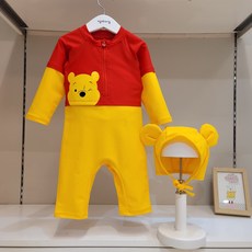 [아가방]논현점*23신상 귀여움에 깜놀!! 물놀이 친구 푸와 함께/푸 스윔올인원 모자세트