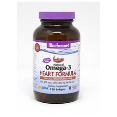 Bluebonnet Omega-3 Heart Formula 블루보넷 오메가 3 하트 포뮬라 120소프트젤, 1개, 1, 120개