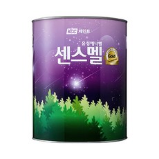 KCC 센스멜골드 유성 에나멜 페인트 목재 철재용, 흑색 반광, 1L, 1개
