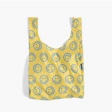 바쿠 x 피넛츠 스누피 리유저블 에코백 장바구니, 다른개, 정품 2018 BAGGU × GYMBOREE Smiley Face Medium Genuine Spot