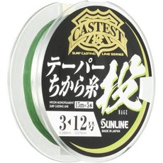 SUNLINE 나일론 라인 CASTEST 테이퍼 스레드 토스 클리어 블루, 75m / 3-12