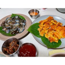 멍게삼합 멍게코가 붙어있는 통영산 깐멍게 500g+자연산해삼 500g+왕바지락 1kg