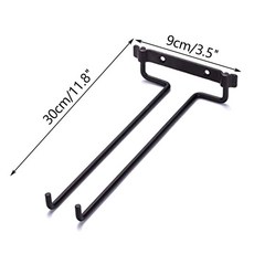 1PCS 벽 마운트 스템웨어 홀더 검은 철 잔 교수형 랙 와인 유리 바 랙, 01 1PCS