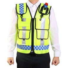 경찰형 바둑판 LED 고급 조끼, 1개