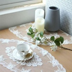  레이스 다용도 러너, 단품, 색상:아이보리 