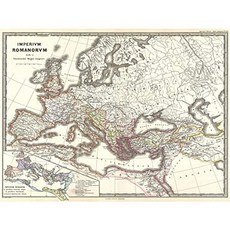 【赫48】 1865 스 프루너는 일정한 빈티지 포스터 인쇄 12x16 30x40cm 2953PY 아래 로마 제국지도 MI_C7CC