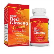 Terry Naturally 테리 내추럴리 HRG80 홍삼 에너지 30캡슐 2팩, 2개, 30정