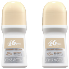 ON THE BODY 46cm滾珠止汗劑 白麝香味, 75ml, 2瓶