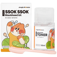 정글몬스터 고양이 쏙쏙뽑냥 토너 + 핑커브러쉬, 1세트, 100ml