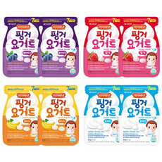 韓國 ivenet 手指優格 原味 2入+草莓 2入+藍莓 2入+香蕉 2入組, 混合口味(原味/草莓/藍莓/香蕉）, 1組