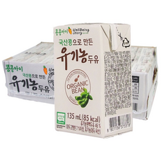 콩콩아이 국산콩 유기농 두유 135ml, 48개