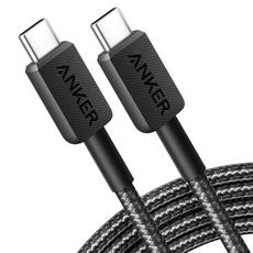 앤커 322 USB C타입-USB C타입 고속 충전케이블 A81F6, 180cm, 블랙, 1개