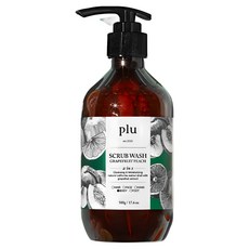 plu 去角質沐浴乳 柚子水蜜桃, 500g, 2瓶