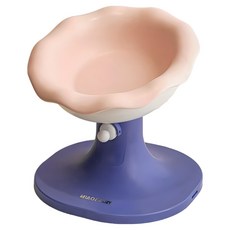 팔업 데이지 반려동물 높이조절 밥그릇 물그릇, 1개, 코튼 핑크