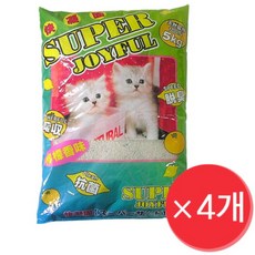 [더키코] 슈퍼조이풀 응고형 고양이모래 5kg x 4개, 상세 설명 참조