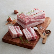 [제주청년포크] 제주흑돼지 삼겹살 오겹살 수육용 보쌈용 두께 5cm 1kg, 1개