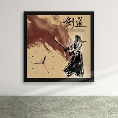 아트박스/꾸밈 iz184-검도액자벽시계01_디자인액자시계, 화이트／A