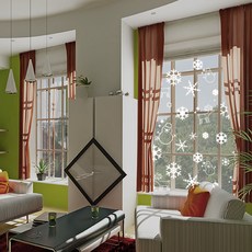 디자인 4중 단열뽁뽁이(눈사람), 화이트, 1개