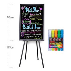 더블베이스 일반 블랙보드 + 사각이젤 5색마카, 일반 블랙보드 60*90cm+사각이젤+5색마카