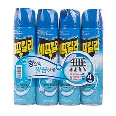 에프킬라 에어로졸 무향 600ml 모기/파리, 4개입, 1개