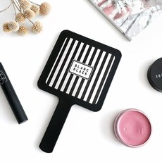 블랑블랙 스트라이프 사각 손거울 [블랙], 1개