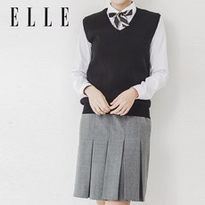 엘르학생복 봄 가을 춘추복 교복 니트 조끼