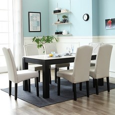 베스트리빙 앨빈코코 6인의자형대리석식탁세트/의자6개/6인테이블/테이블/테이블세트/6인용 테이블세트/6인용 대리석 테이블세트/식당식탁/카페테이블/대리석 상판, 화이트대리석/코코베이지의자6개