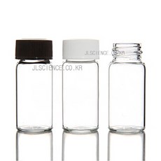 [JLS] 바이알병 샘플병 미니유리병 약병, 17-100ml(2개1set-검정캡)