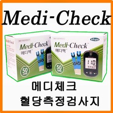 인포피아 메디첵 혈당측정지 혈당 시험지, 메디첵 혈당시험지50매-2개