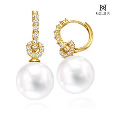 14K/18K 엘트링 진주 귀걸이[10mm]