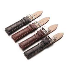 천연 가죽 시계줄 고급형 방습코팅 일반형 블랙 19mm