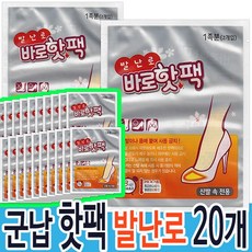 팜텍 바로핫팩 | 붙이는 발난로(2매입) X 20개, 60개