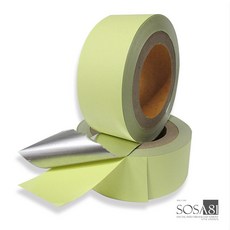 전기 전도 알루미늄 테이프 (접착면 도전처리 상하 통전) 50mm x 25M, 1개