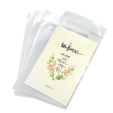 앳원스 캘리그라피 청춘엽서 무지엽서 편지지 봉투, 0, 36엽서접착비닐40매