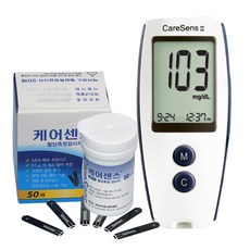 아이센스 케어센스2 혈당계 세트 +시험지110매+침110개+솜100매 측정기 혈당측정기, 1개