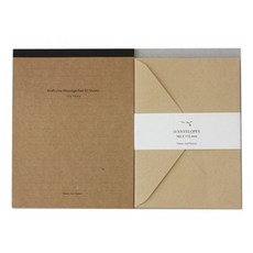 비밀엽서 일러스트 감성 엽서 크라프트라인 메세지패드